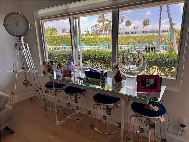 900 Atlantic Shores Blvd Unit 116, Hallandale Beach, FL 33009 - dining space featuring wood finished floors