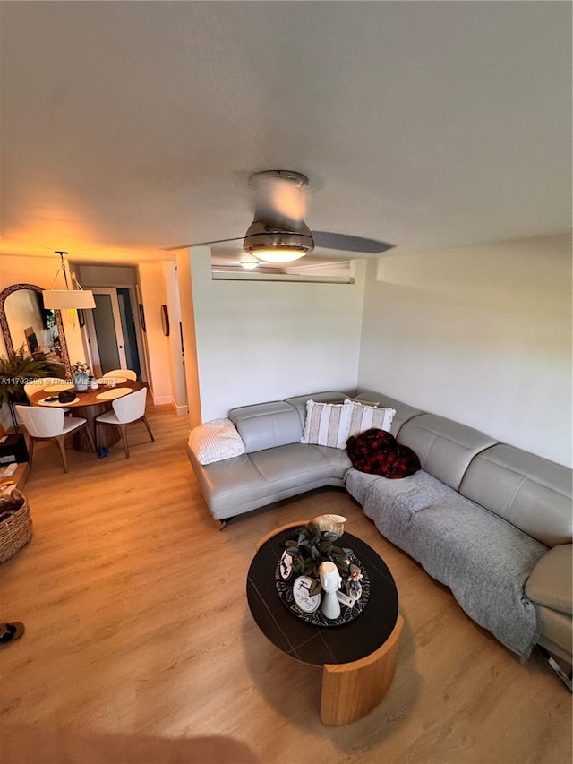 living area with light wood finished floors