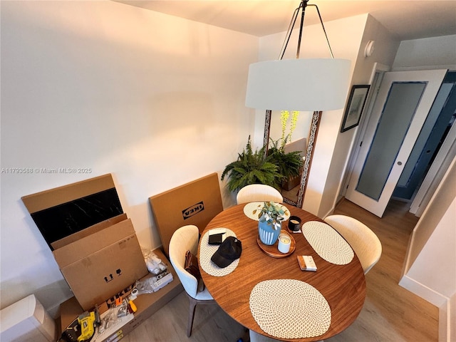 dining room featuring wood finished floors