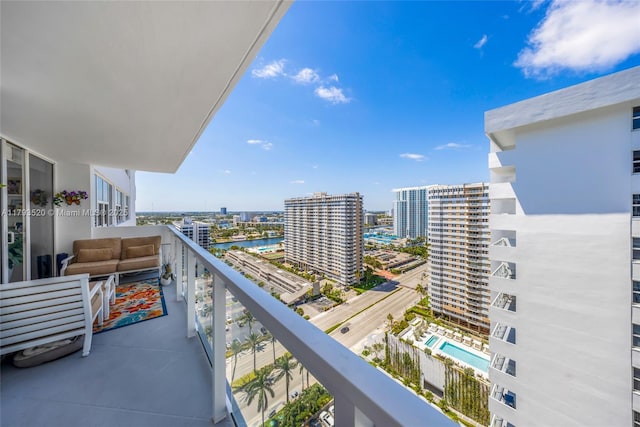 2030 S Ocean Dr Unit 2005, Hallandale Beach, FL 33009 - balcony featuring a view of city and a water view