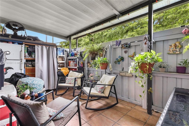 view of sunroom
