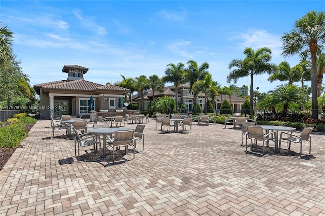 view of patio / terrace with fence and outdoor dining space