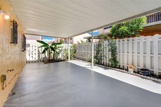 view of patio / terrace with fence