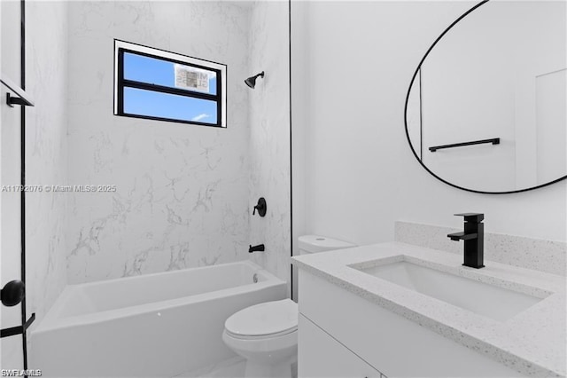 3203 Sunshine Blvd N, Lehigh Acres, FL 33971 - bathroom with toilet, bathing tub / shower combination, and vanity
