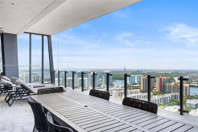 17141 Collins Ave Unit 3002, Sunny Isles Beach, FL 33160 - balcony featuring a city view and a water view