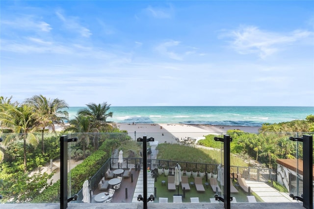 17141 Collins Ave Unit 3002, Sunny Isles Beach, FL 33160 - property view of water featuring a beach view