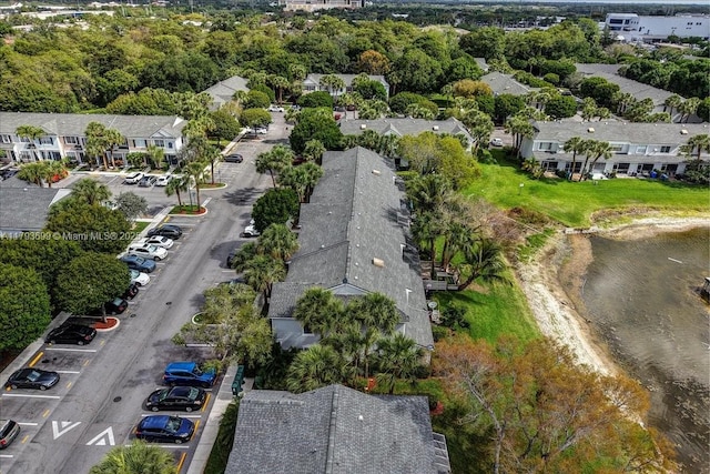 drone / aerial view with a residential view
