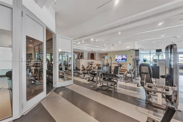 view of workout area
