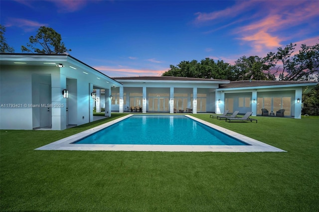 7900 SW 70th St, Miami, FL 33143 - outdoor pool featuring a lawn and a patio area
