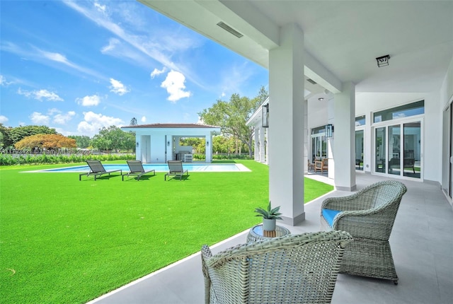 7900 SW 70th St, Miami, FL 33143 - view of patio / terrace featuring an outdoor pool