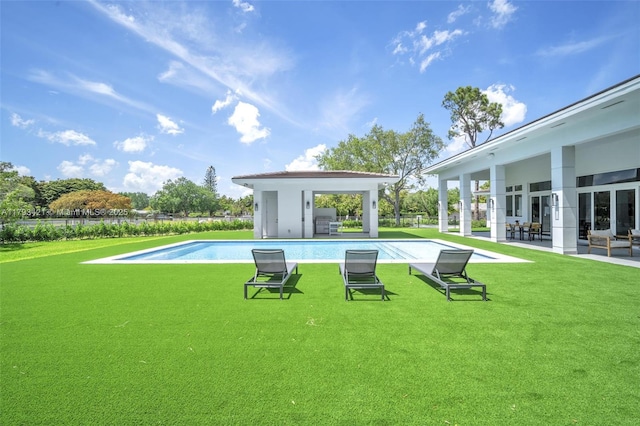 7900 SW 70th St, Miami, FL 33143 - outdoor pool with a lawn and a patio