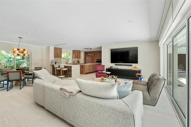 1075 NE 99th St, Miami Shores, FL 33138 - living area with recessed lighting