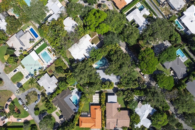 drone / aerial view with a residential view