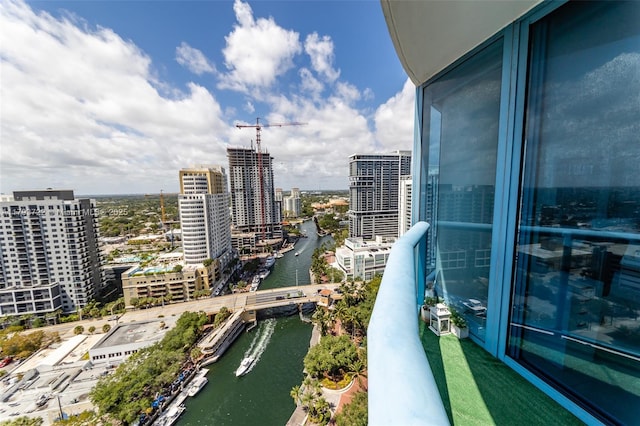 333 Las Olas Way Unit 2401, Fort Lauderdale, FL 33301 - balcony with a water view and a city view