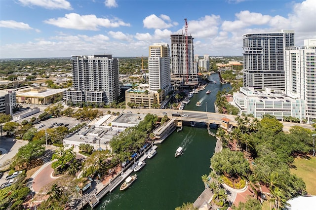 333 Las Olas Way Unit 2401, Fort Lauderdale, FL 33301 - birds eye view of property with a water view and a city view