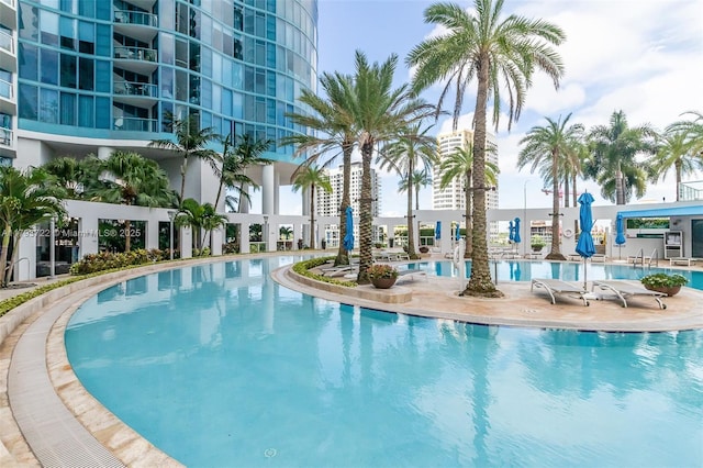 333 Las Olas Way Unit 2401, Fort Lauderdale, FL 33301 - community pool featuring a patio