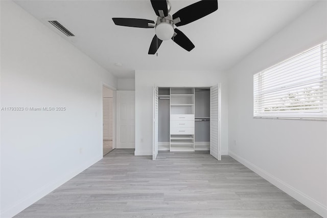 3401 SW 141st Ave, Miramar, FL 33027 - unfurnished bedroom with a closet, baseboards, and light wood-style flooring