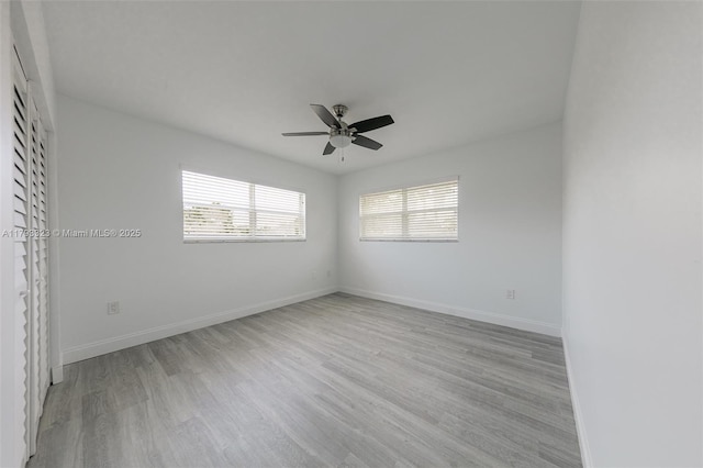 3401 SW 141st Ave, Miramar, FL 33027 - unfurnished room featuring wood finished floors, ceiling fan, and baseboards