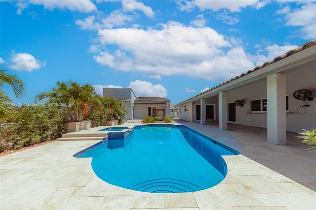 3401 SW 141st Ave, Miramar, FL 33027 - view of swimming pool with a patio and a pool with connected hot tub