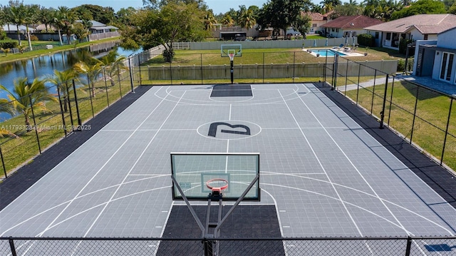 3401 SW 141st Ave, Miramar, FL 33027 - view of sport court with community basketball court, fence, and a water view