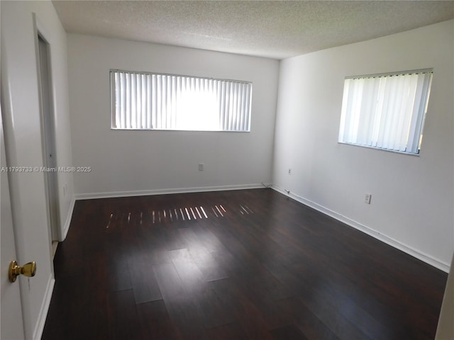 8005 SW 107th Ave Unit 118, Miami, FL 33173 - spare room with baseboards, a textured ceiling, dark wood finished floors, and a wealth of natural light