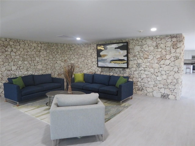 8005 SW 107th Ave Unit 118, Miami, FL 33173 - living room with recessed lighting and wood finished floors