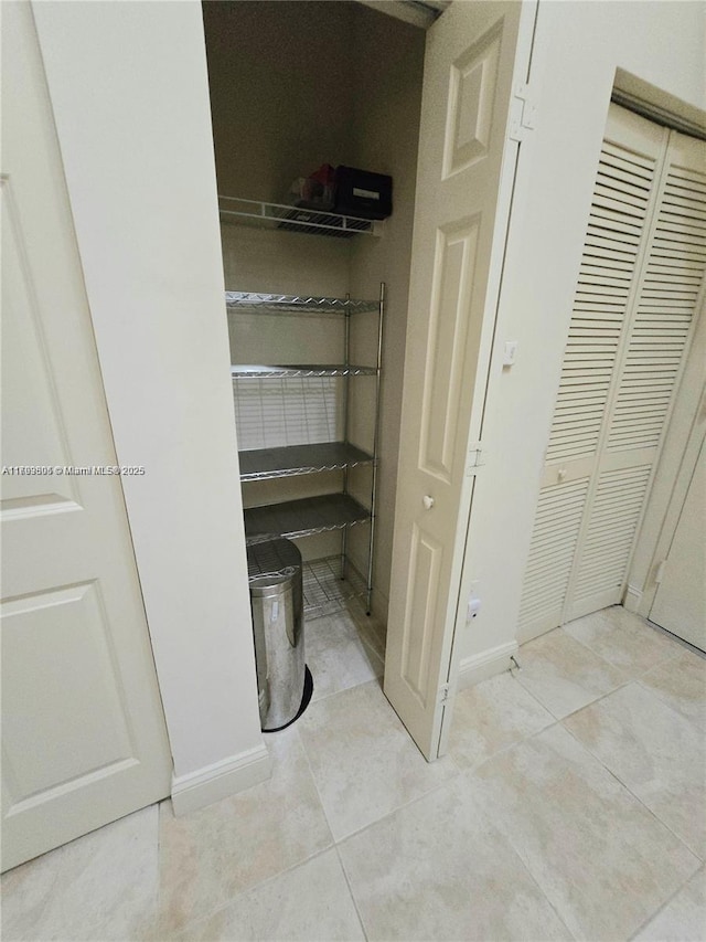 view of storage area