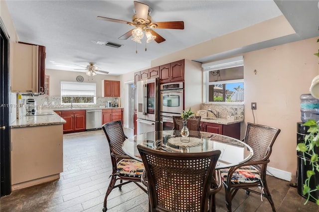 22483 Labrador St, Boca Raton, FL 33428 - dining room featuring a ceiling fan