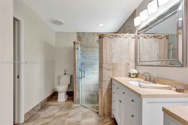 5133 N Springs Way, Coral Springs, FL 33076 - bathroom with toilet, a shower stall, and vanity