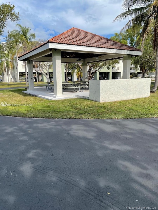8240 SW 210th St Unit 214, Cutler Bay, FL 33189 - view of community featuring a lawn and a gazebo