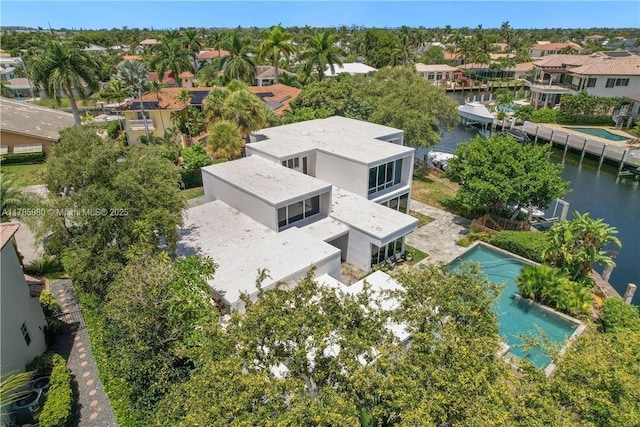 4050 NE 25th Ave, Lighthouse Point, FL 33064 - drone / aerial view with a residential view and a water view