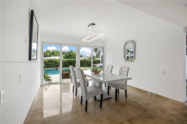 4050 NE 25th Ave, Lighthouse Point, FL 33064 - dining area with baseboards
