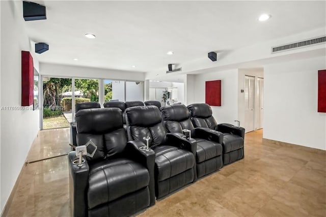4050 NE 25th Ave, Lighthouse Point, FL 33064 - cinema featuring visible vents, recessed lighting, and baseboards