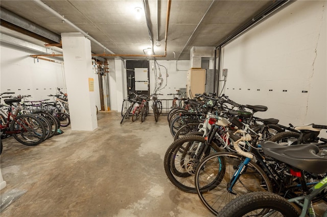 garage with bike storage