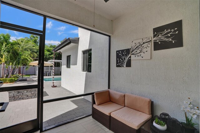 view of sunroom