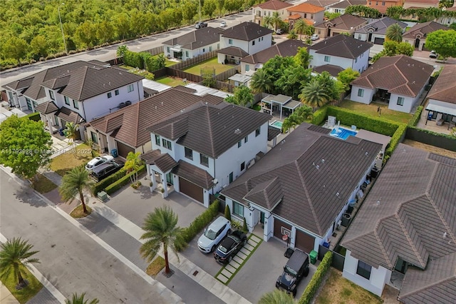 aerial view featuring a residential view