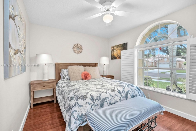 2724 Cayenne Ave, Cooper City, FL 33026 - bedroom with baseboards, a ceiling fan, and wood finished floors