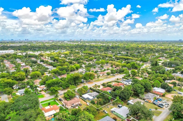 aerial view featuring a city view