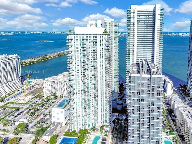650 NE 32nd St Unit 1004, Miami, FL 33137 - bird's eye view featuring a water view and a city view