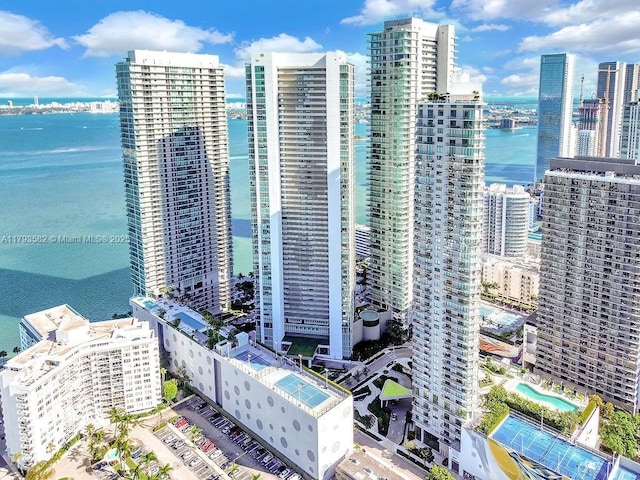 650 NE 32nd St Unit 1004, Miami, FL 33137 - exterior space with a water view
