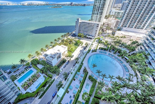 650 NE 32nd St Unit 1004, Miami, FL 33137 - bird's eye view with a water view and a view of city