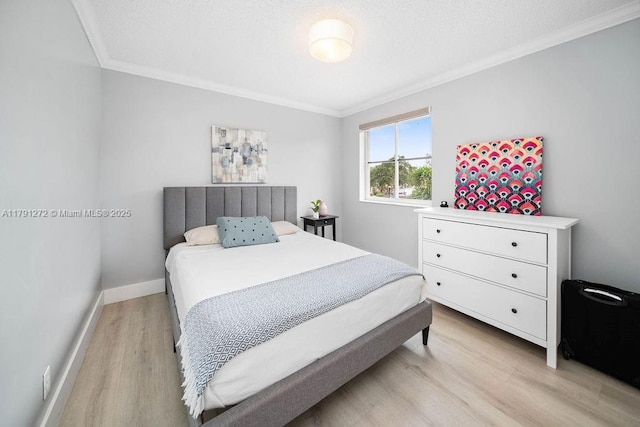 721 Tanglewood Cir, Weston, FL 33327 - bedroom with crown molding, baseboards, and light wood finished floors