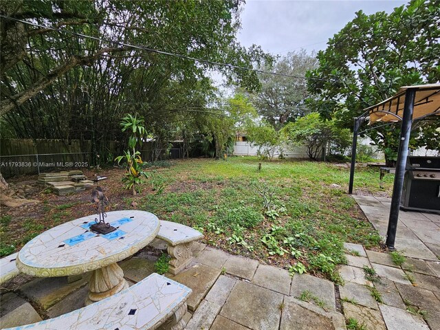 12120 NE 11th Pl, North Miami, FL 33161 - view of yard featuring a fenced backyard and a patio area