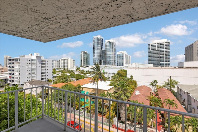 balcony featuring a view of city