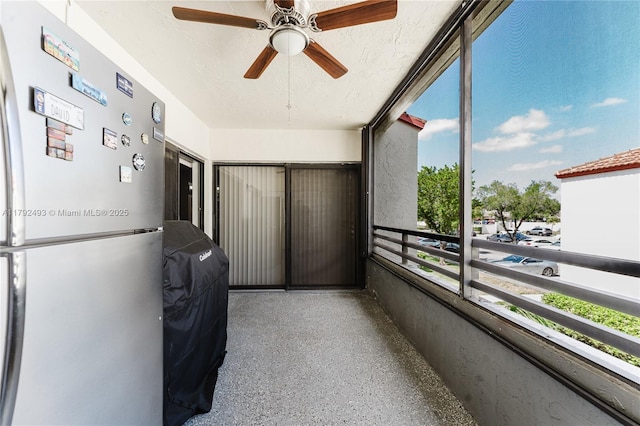 1100 N Hiatus Rd Unit 1100, Pembroke Pines, FL 33026 - balcony with a ceiling fan