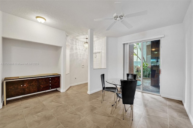 7715 Southampton Ter Unit 110, Tamarac, FL 33321 - dining space with a ceiling fan and baseboards