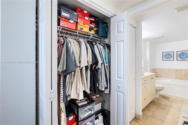 closet with visible vents