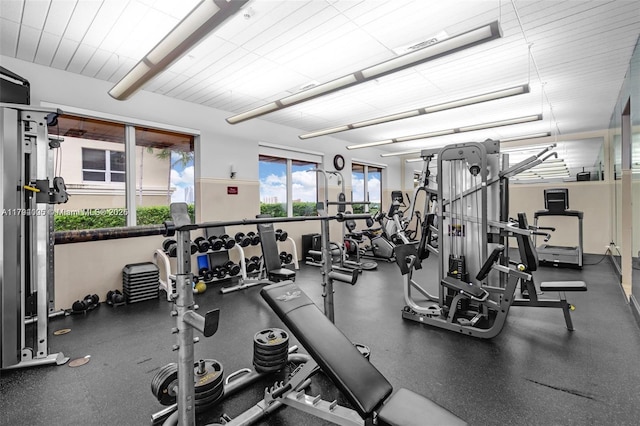 view of gym