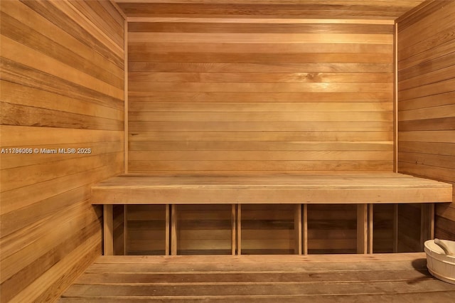 view of sauna