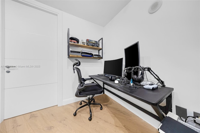 16001 Collins Ave Unit 707, Sunny Isles Beach, FL 33160 - office area featuring wood finished floors and baseboards